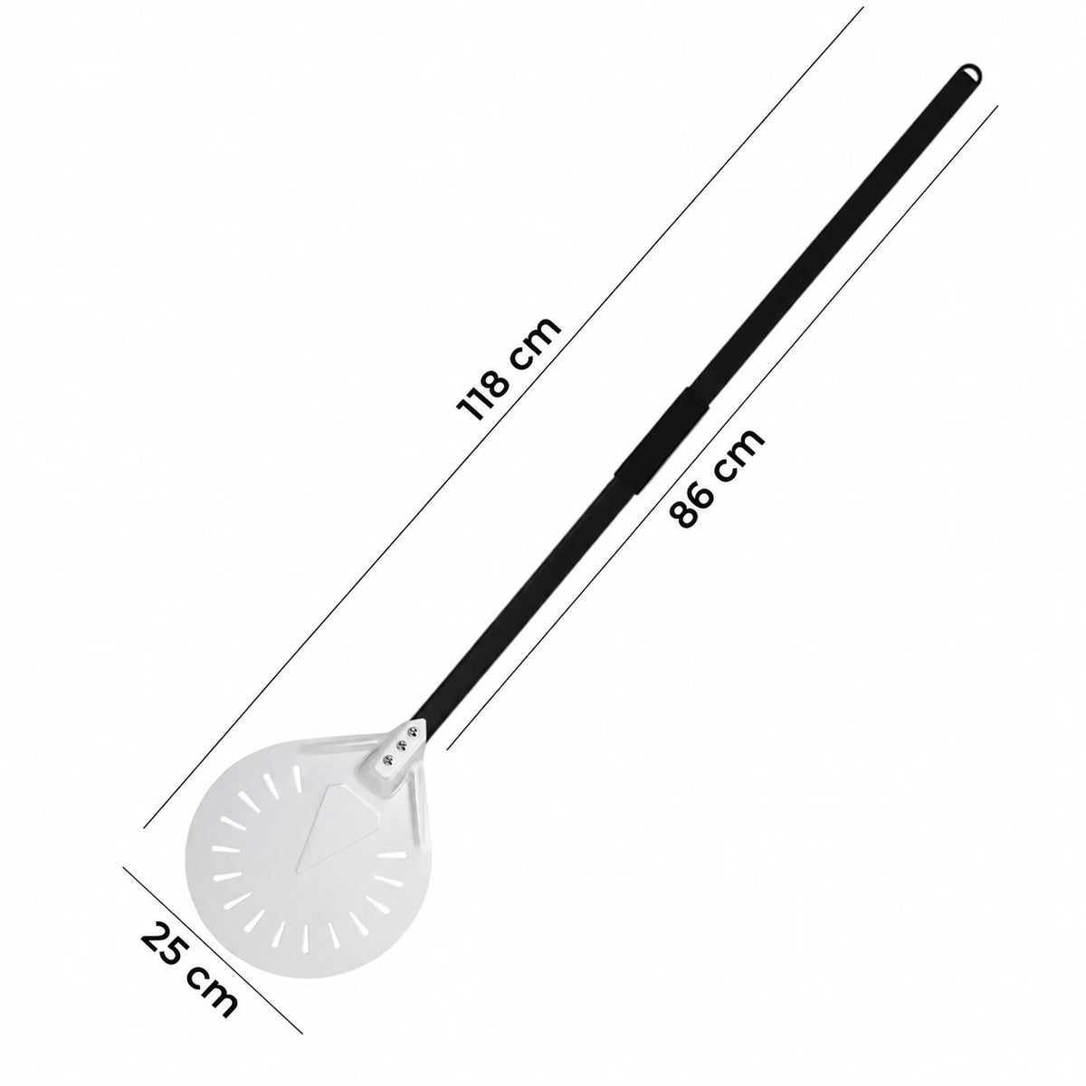 Pelle à pizza de rotation 25 cm | Manche Démontable