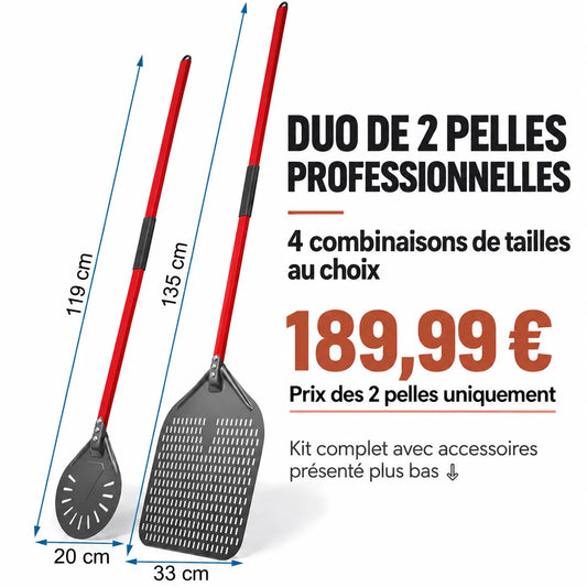Kit Pelle à Pizza professionnel | Rouge