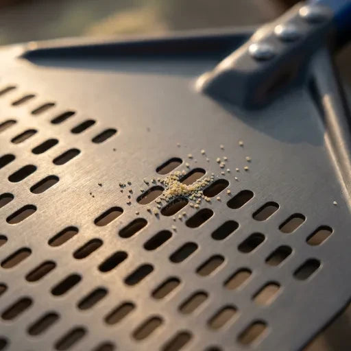 Longue Pelle à Pizza Perforée | Aluminium Anodisé Dur | Manche Bleu
