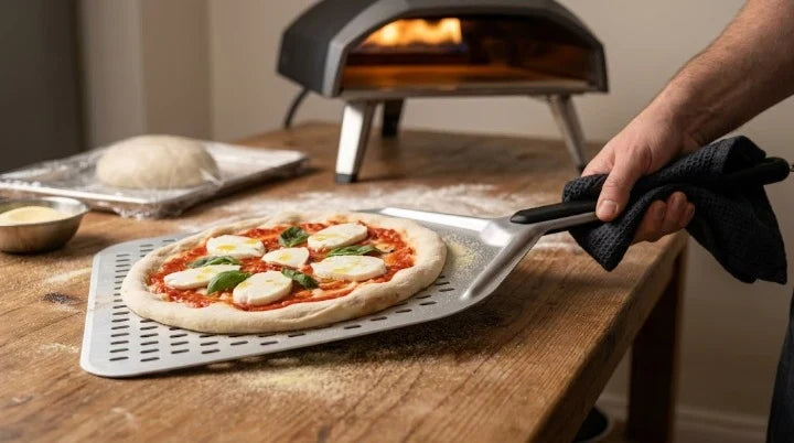 Temps passé sur la pelle : à partir de quand une pizza commence vraiment à coller ?