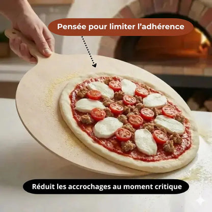 Pelle pizza four à bois