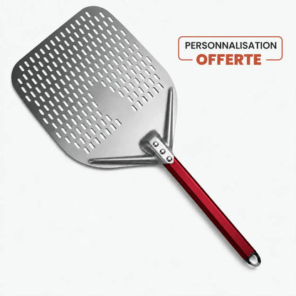 Pelle à Pizza Perforée 30–35 cm | Aluminium Rouge