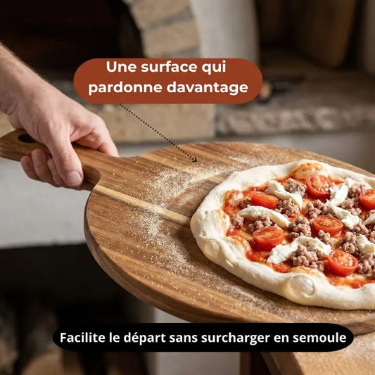 Pelle à pizza bois ronde