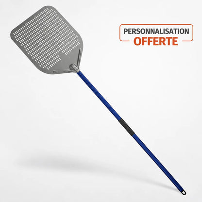 Longue Pelle à Pizza Perforée 40 cm | Manche Bleu
