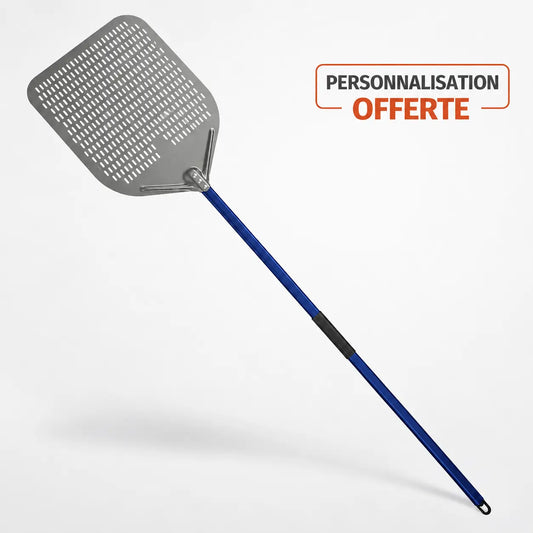 Longue Pelle à Pizza Perforée 40 cm | Manche Bleu
