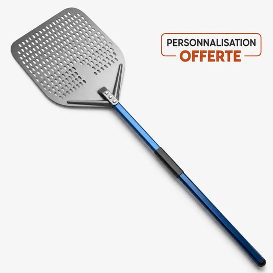 Longue Pelle à Pizza Perforée 30–35 cm | Manche Bleu