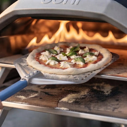 Pelle à Pizza Perforée 30-35 cm | Bord Biseauté | Bleu