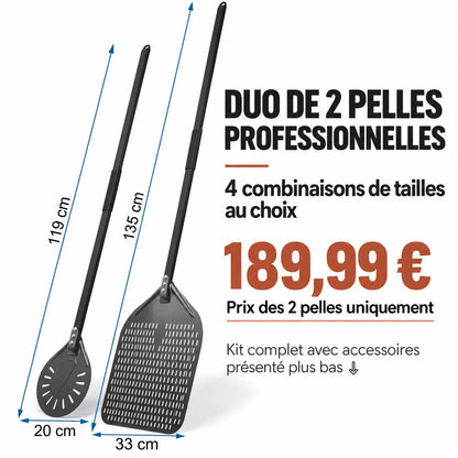 Kit Pelle à Pizza professionnel | Noir