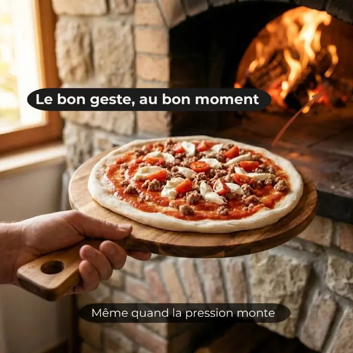 Pelle à pizza bois ronde