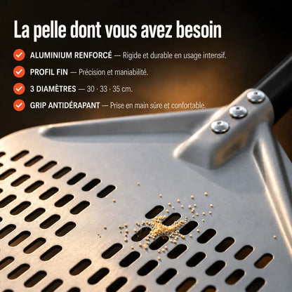 Pelle à Pizza Perforée 30–35 cm | Antidérapante