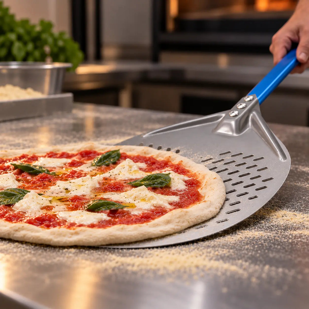 Pelle à Pizza Perforée 35 cm | Ronde
