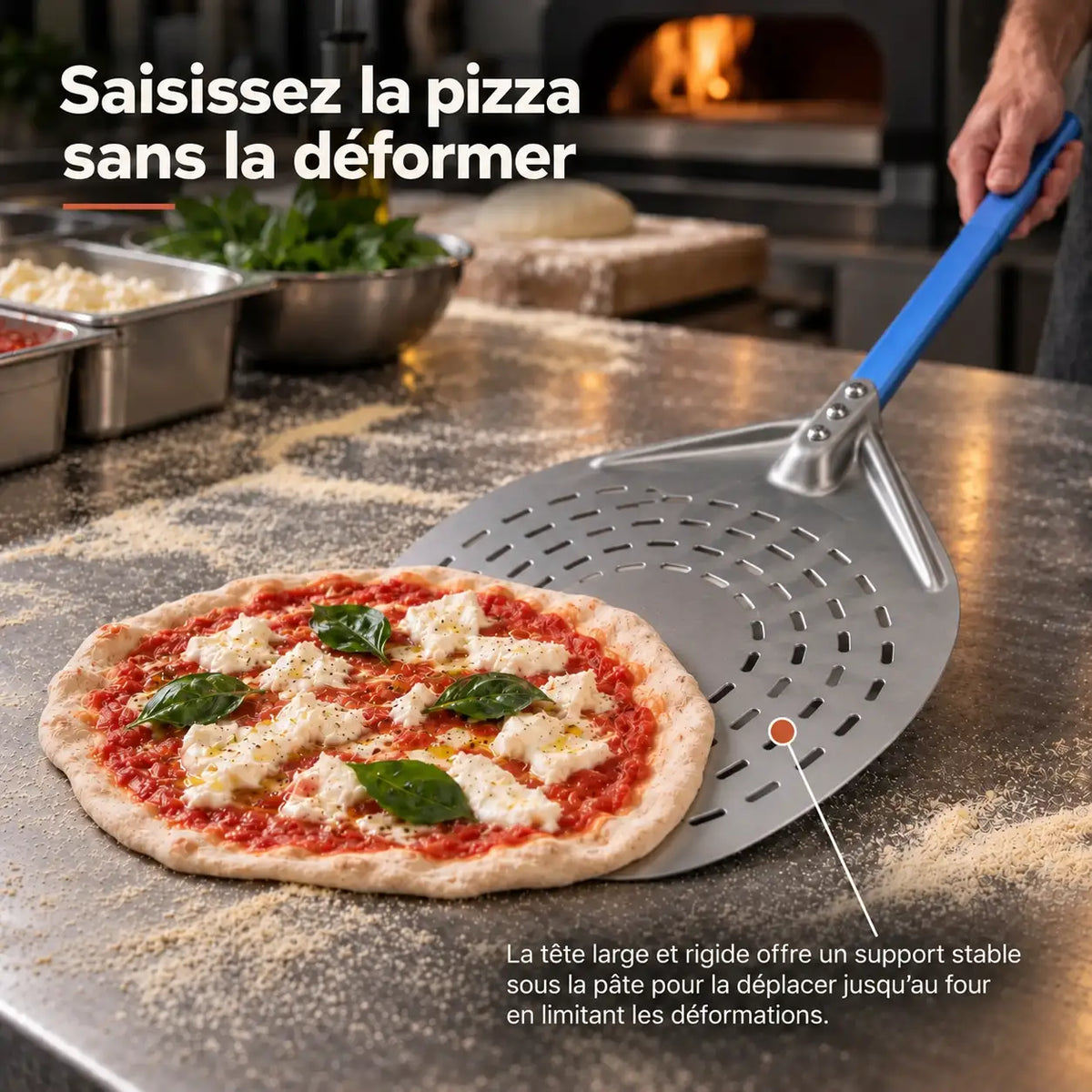 Pelle à Pizza Ronde Perforée 30 cm | Coloris au choix
