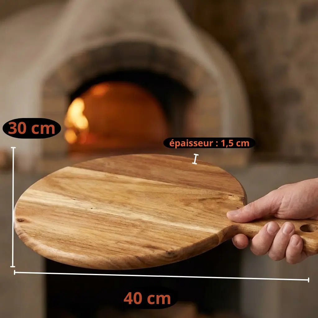 Pelle à pizza bois ronde