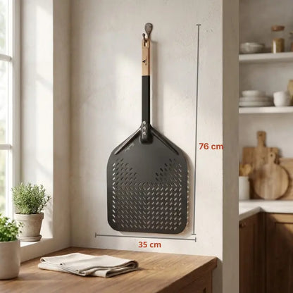 Pelle à Pizza Perforée 35 cm | Manche Bois