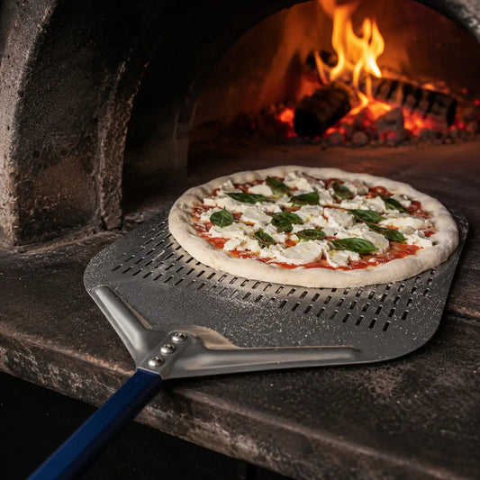 Longue Pelle à Pizza Perforée 40 cm | Manche Bleu