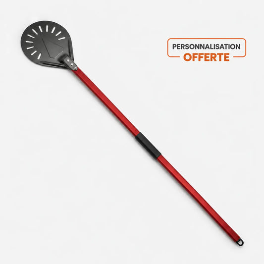 Longue Pelle à Pizza Rotation 18–23 cm | Manche Rouge