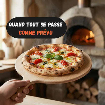 Pelle pizza four à bois