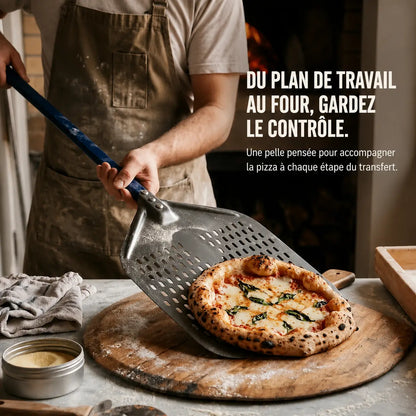 Pelle à Pizza Perforée 30–35 cm | Aluminium