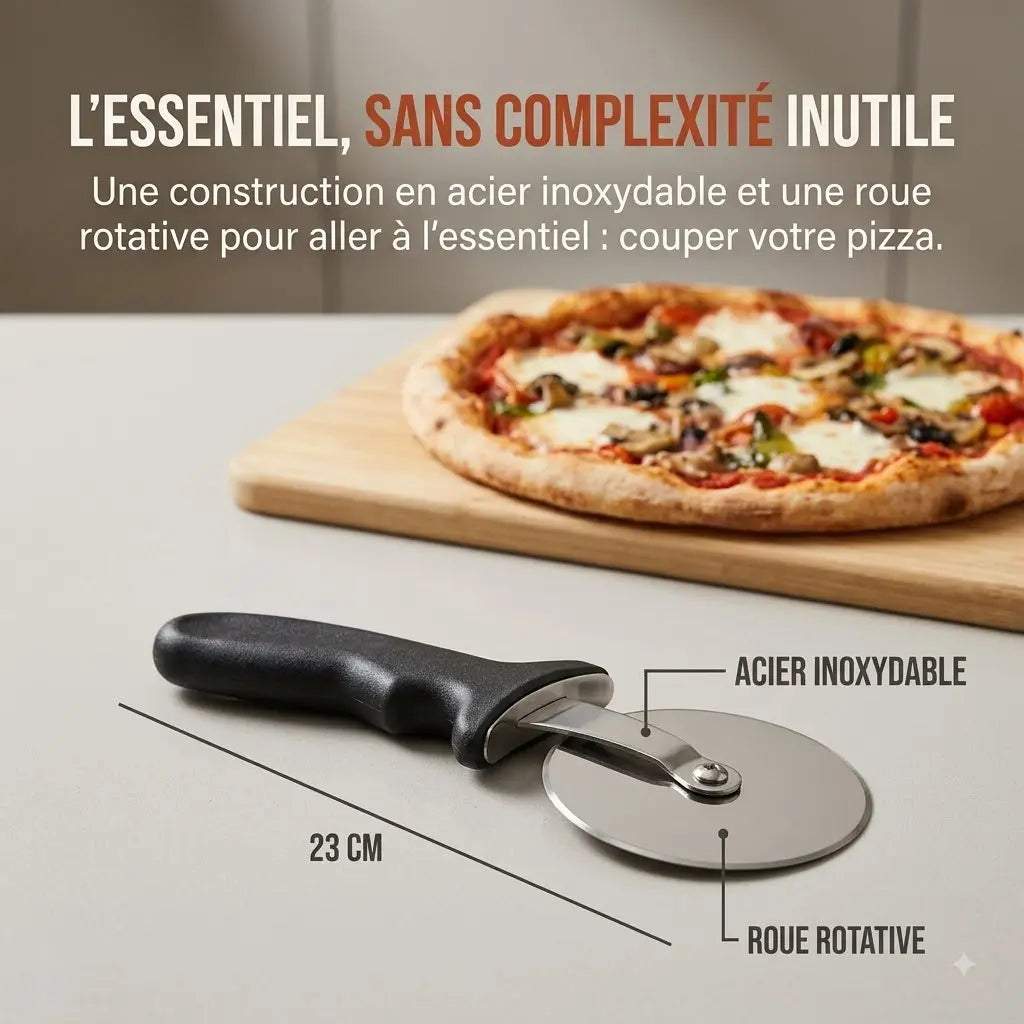 Coupe-pizza en Acier Inoxydable | 24,5 cm