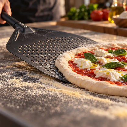 Pelle à Pizza Perforée 38 cm | Longueur au choix