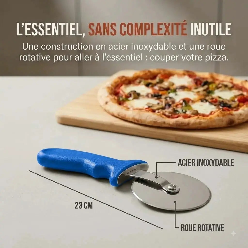Spatule à Pizza et Coupe-pizza | Bleu