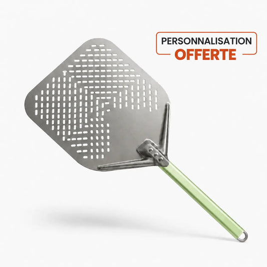 Pelle à Pizza Perforée 30-35 cm | Anodisé Dur | Vert