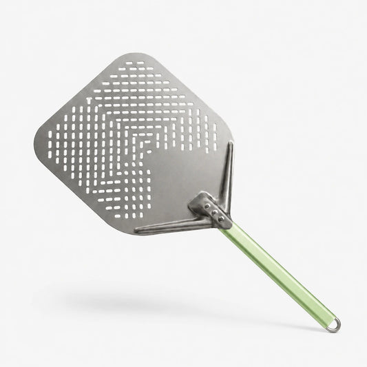 Pelle à Pizza Perforée 30-35 cm | Bord Biseauté | Vert