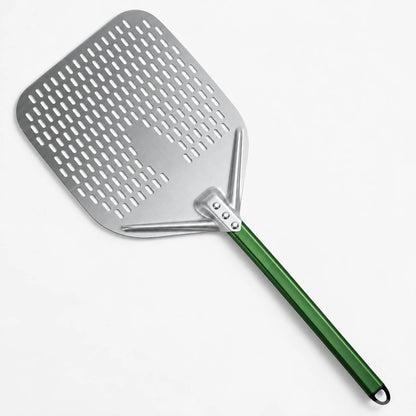 Pelle à Pizza Perforée 30–35 cm | Aluminium Vert