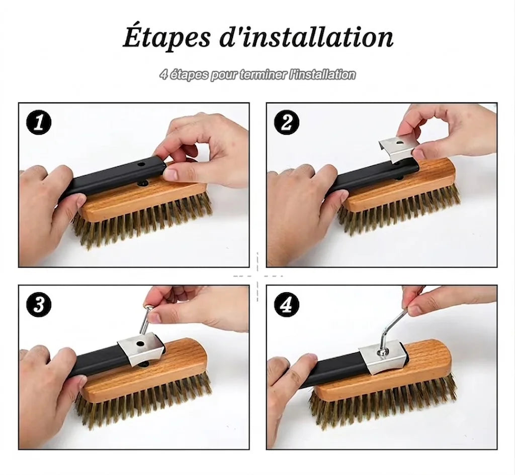 Brosse Four à Pizza En Laiton | ø17 cm - ø19.5 cm