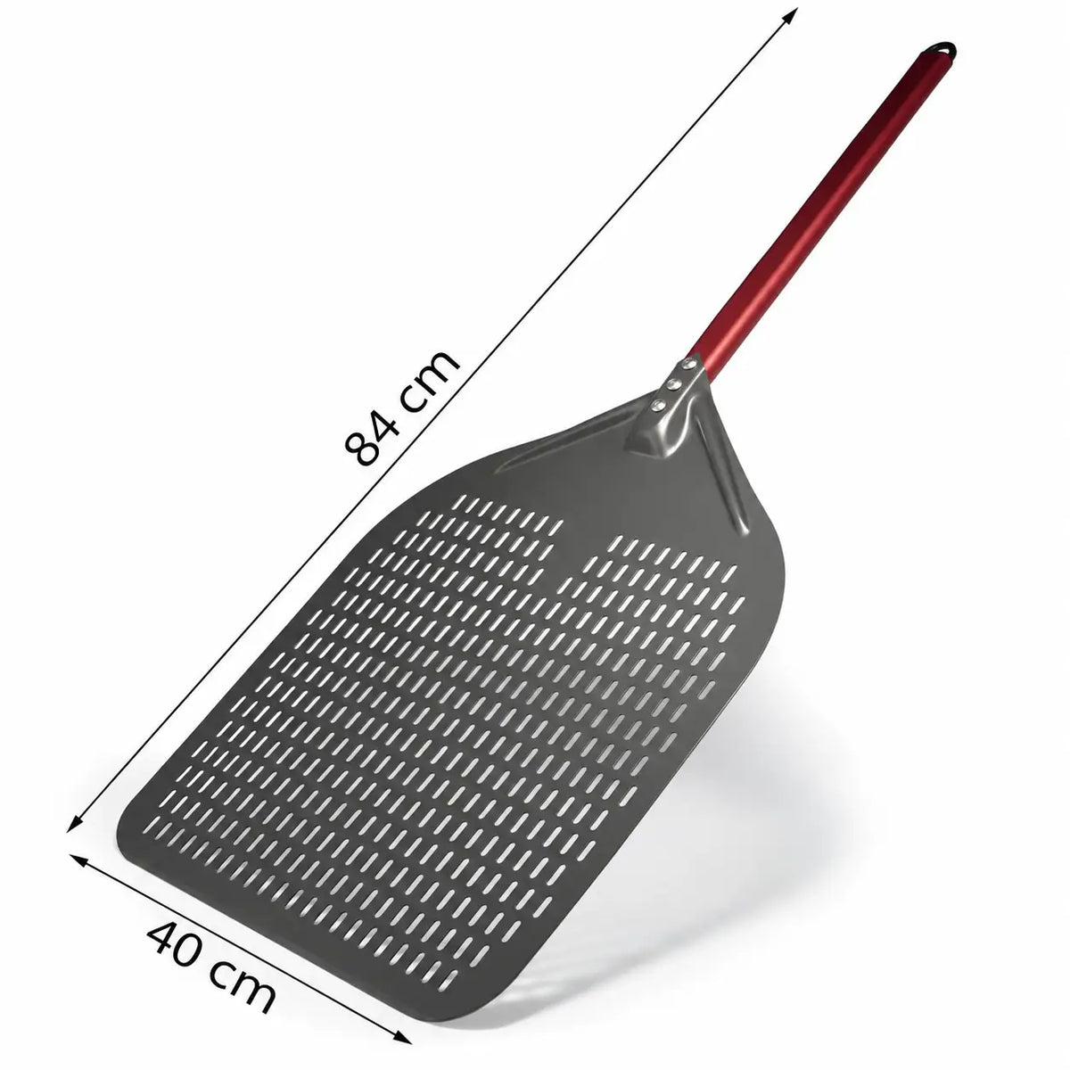Pelle à Pizza Perforée 40 cm | Aluminium Rouge