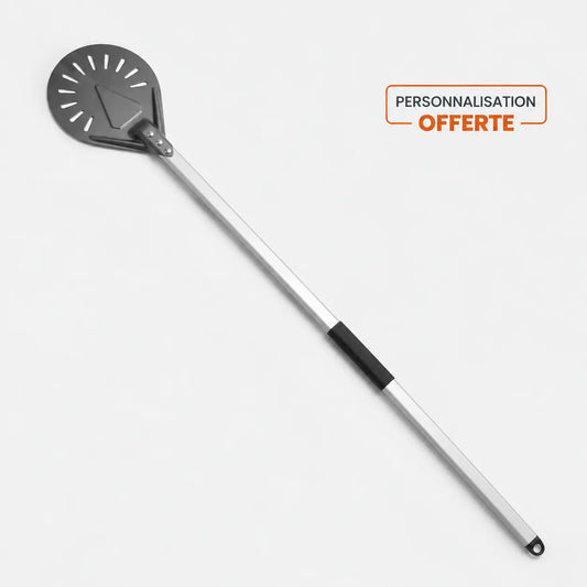 Longue Pelle à Pizza Rotation 18–23 cm | Manche Gris Clair