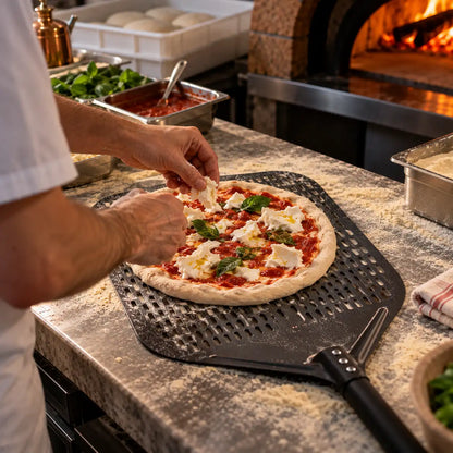 Pelle à Pizza Perforée 38 cm | Longueur au choix