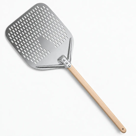 Pelle à Pizza Perforée 30–35 cm | Manche Bois