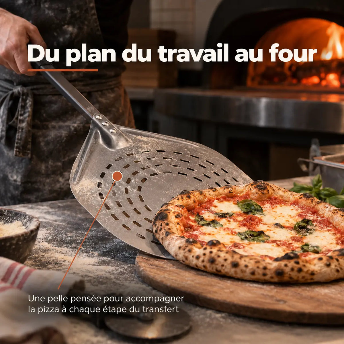 Pelle à Pizza Ronde Perforée 30 cm | Coloris au choix
