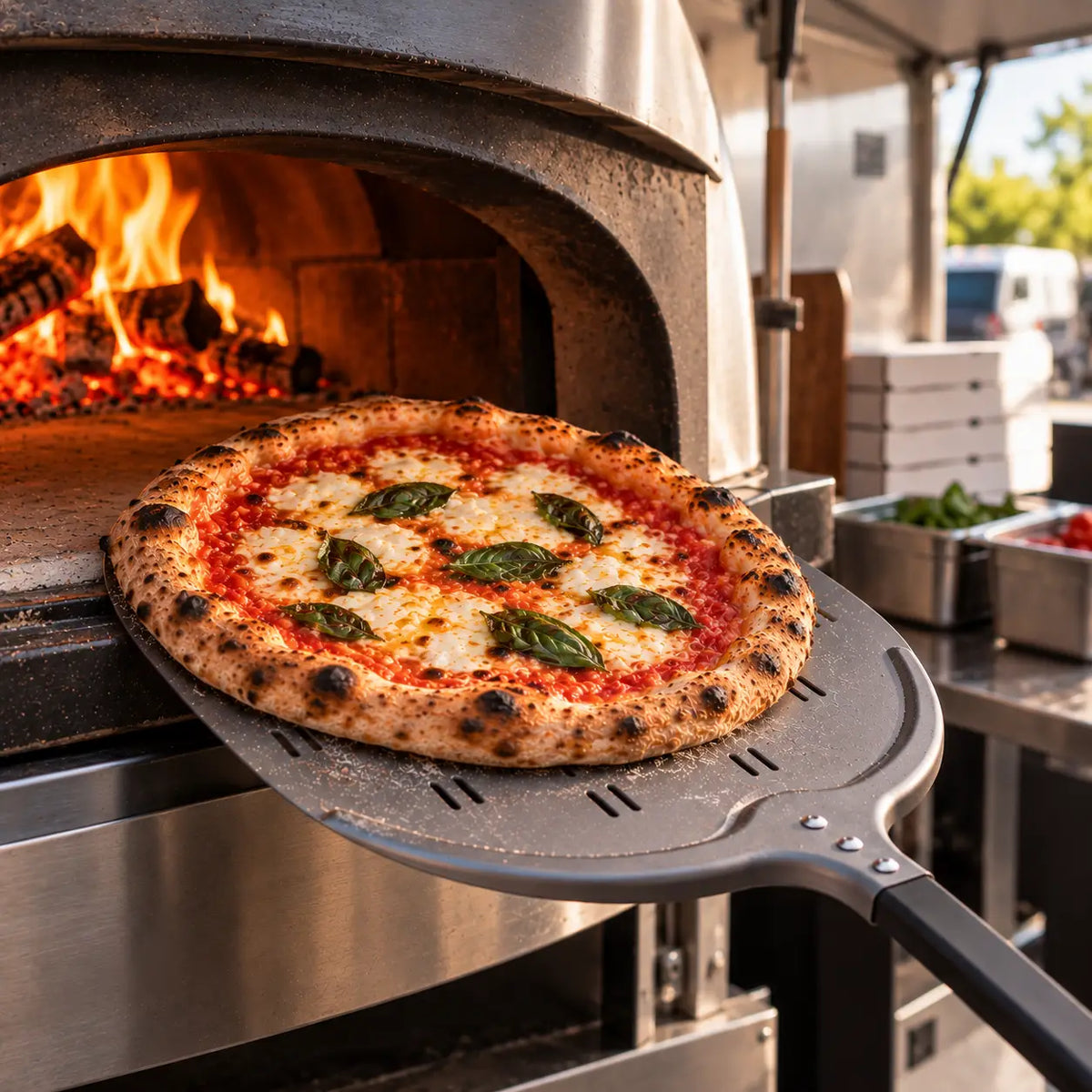 Longue Pelle à Pizza Perforée 35 cm | Professionnelle