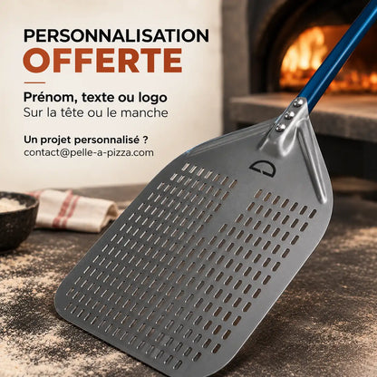 Pelle à Pizza Perforée 30–35 cm | Aluminium bleu