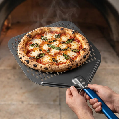 Pelle à Pizza Perforée 30–35 cm | Aluminium Bleu