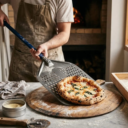 Pelle à Pizza Perforée Aluminium | Enfournement Précis - 30 / 33 / 35 cm