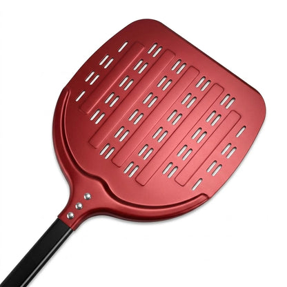 Pelle à Pizza Perforée 30 cm | Aluminium Anodisé Dur - Rouge