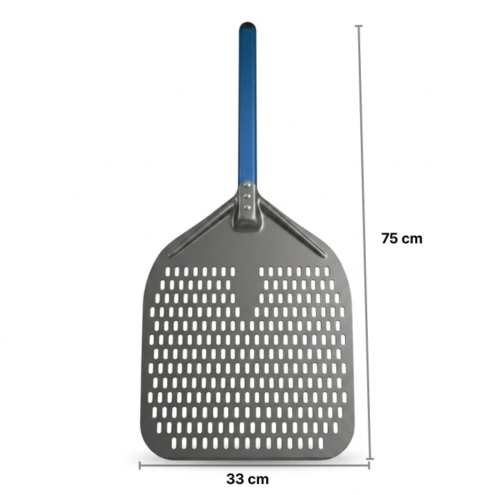 Pelle à Pizza Perforée 30–35 cm | Aluminium Bleu