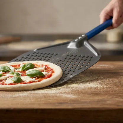 Pelle à Pizza Perforée 30–35 cm | Aluminium Bleu