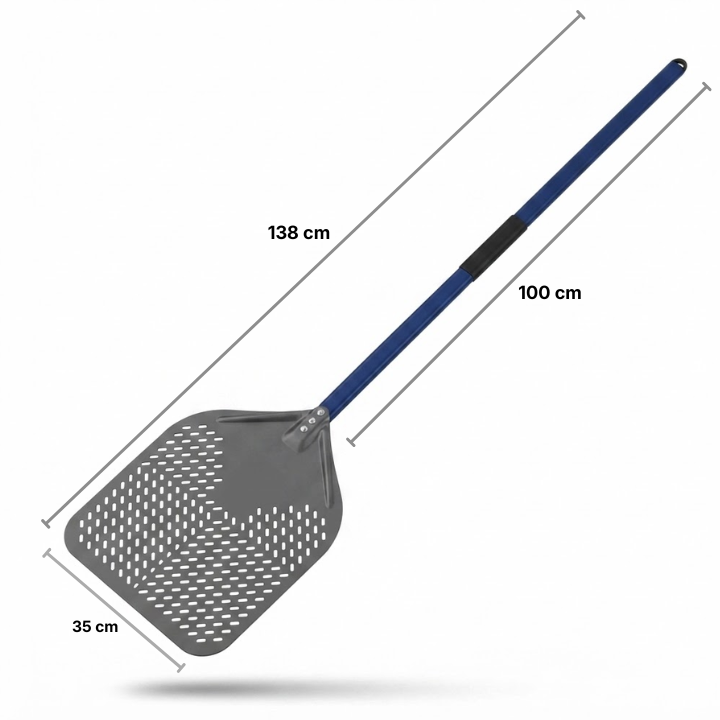 Pelle à Pizza Perforée 35 cm | Manche 138 cm