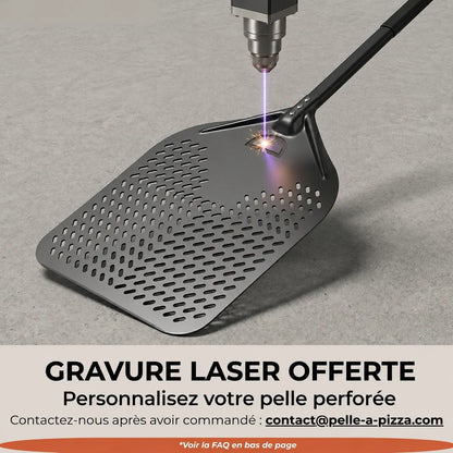 Pelle à Pizza Perforée | 35 x 138 cm | Grande portée