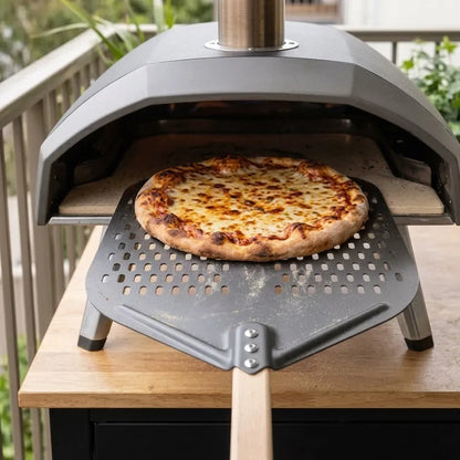 Pelle à Pizza Perforée | Manche Bois