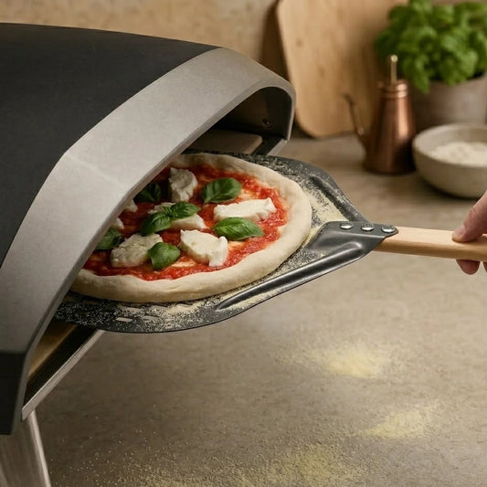 Pelle à Pizza Perforée | Manche Bois