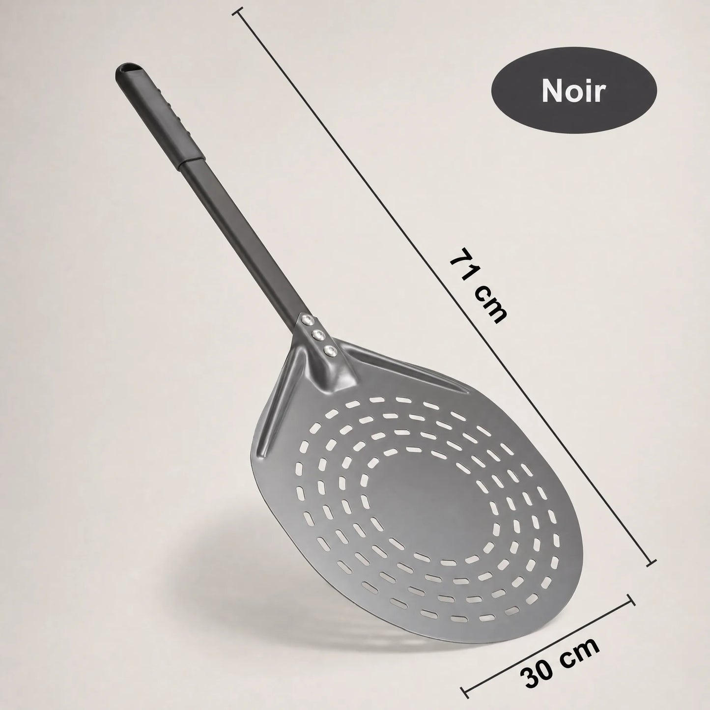 Pelle à Pizza Ronde Perforée 30 cm | Manche Aluminium