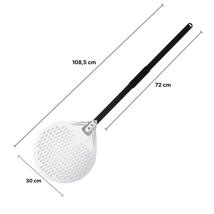 Pelle à Pizza Ronde Perforée | Tête 30 cm