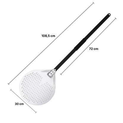 Pelle à Pizza Ronde Perforée | Tête 30 cm
