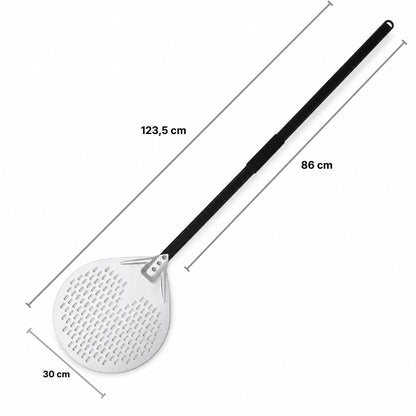 Pelle à Pizza Ronde Perforée | Tête 30 cm