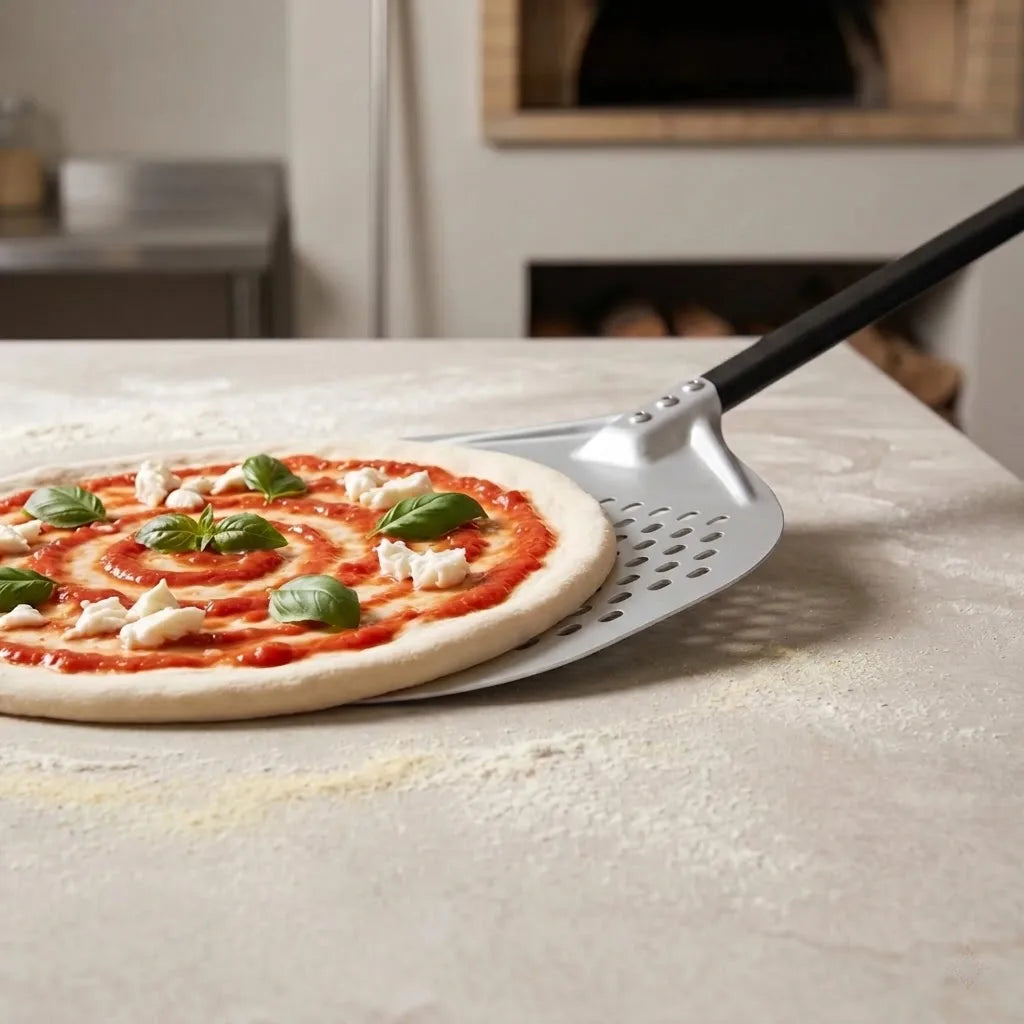 Pelle à Pizza Ronde Perforée | Tête 30 cm